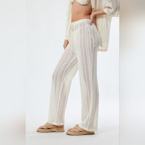 NWT‎ Billabong Largo Knit Wide Leg Beach Swim Cover Up Pants M